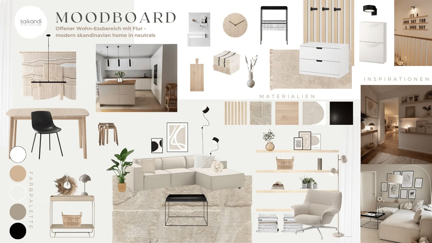 Moodboard für die Raumgestaltung